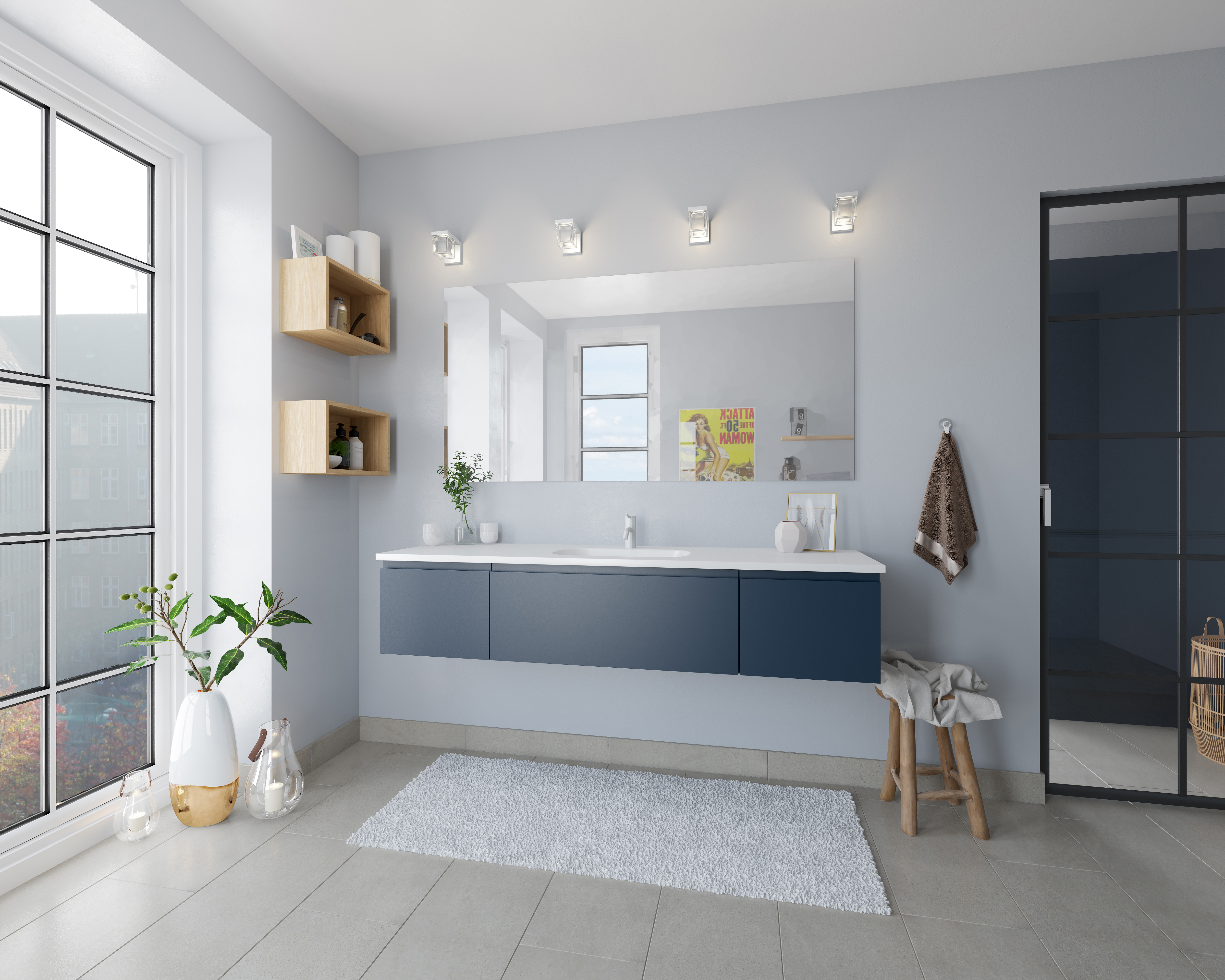 Color by DESIGNA - Dyp blå med integrert grep